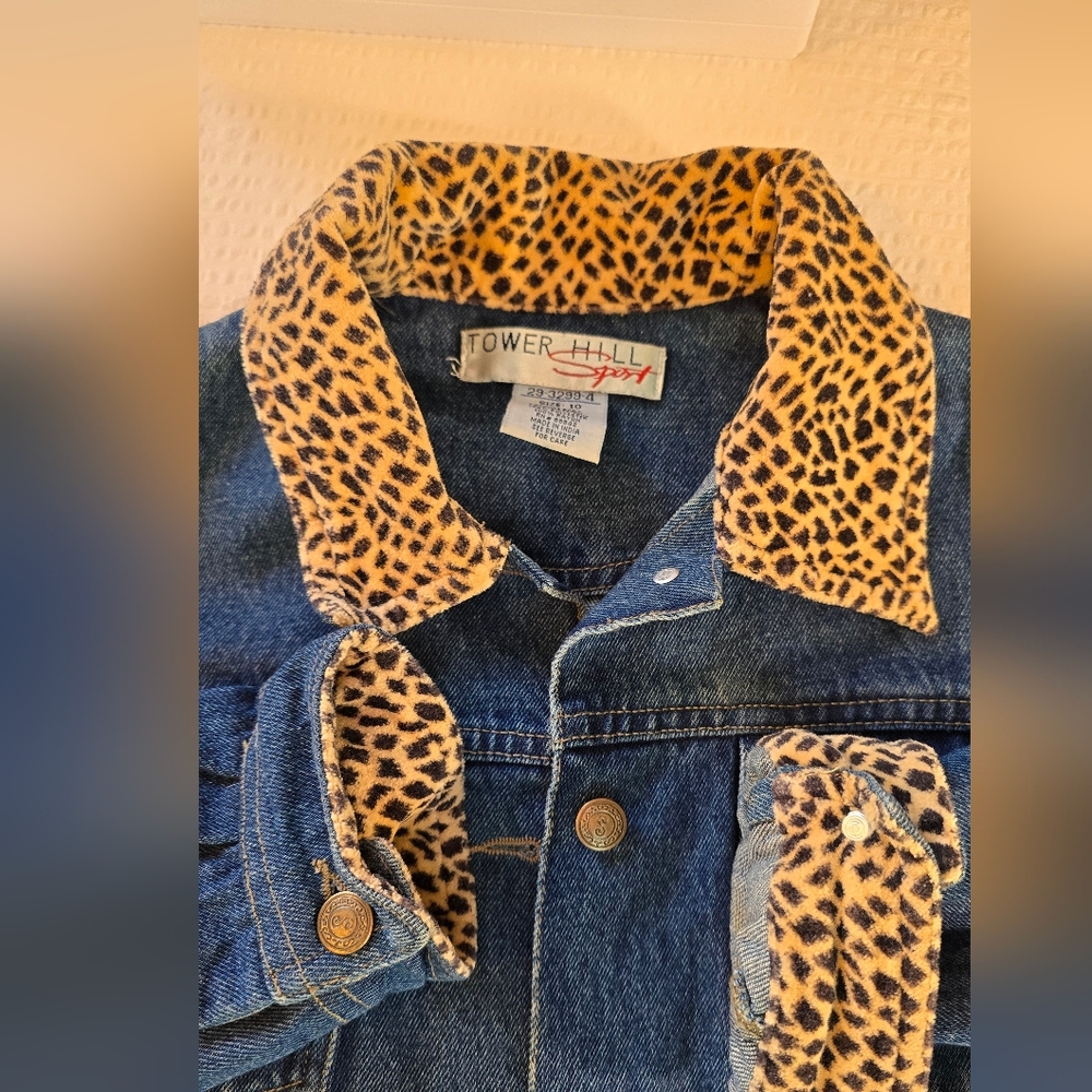 Leopard Patchwork Jean Jacket - Picture 3 of 4